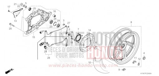 REAR WHEEL/SWINGARM SH350AP de 2023